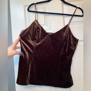 Chocolate Brown Velvet Tank